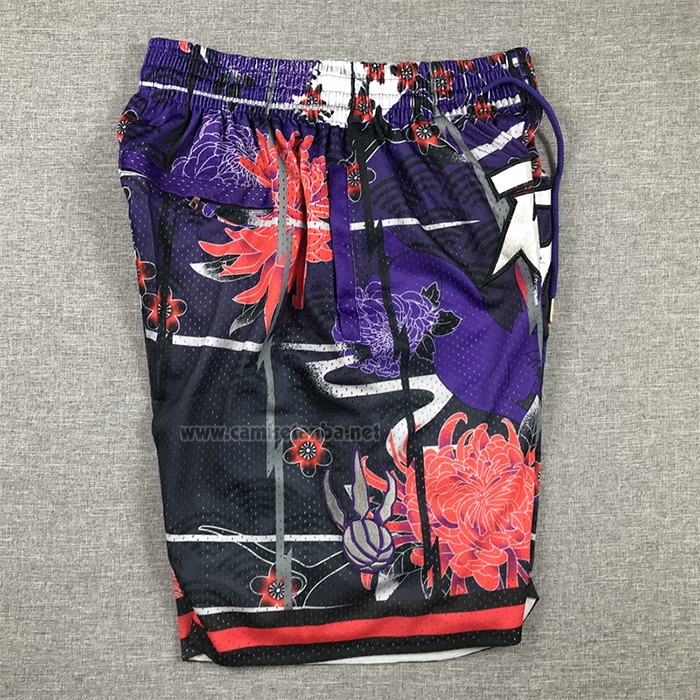 Pantalone Toronto Raptors Lunar New Year Mitchell & Ness Just Don Negro